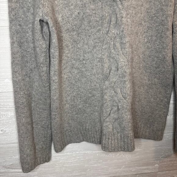 Fenn Wright Mason Gray Merino Wool Rabbit Hair Cashmere Knit Sweater Medium - Picture 3 of 6